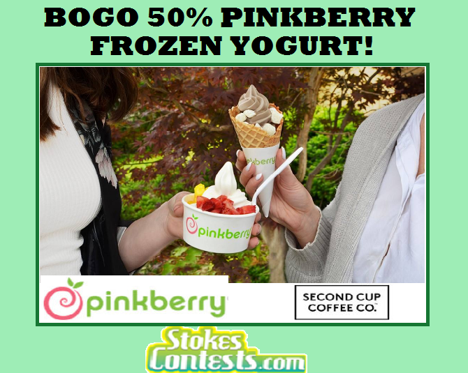 Image BOGO 50% Off Pinkberry Frozen Yogurt @Second Cup + Pinkberry Cafe's 