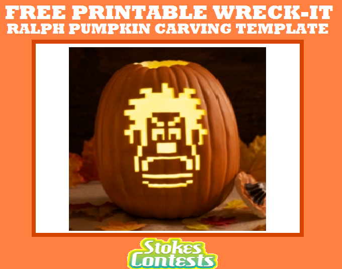 Image FREE Printable Wreck-It Ralph Pumpkin Carving Template