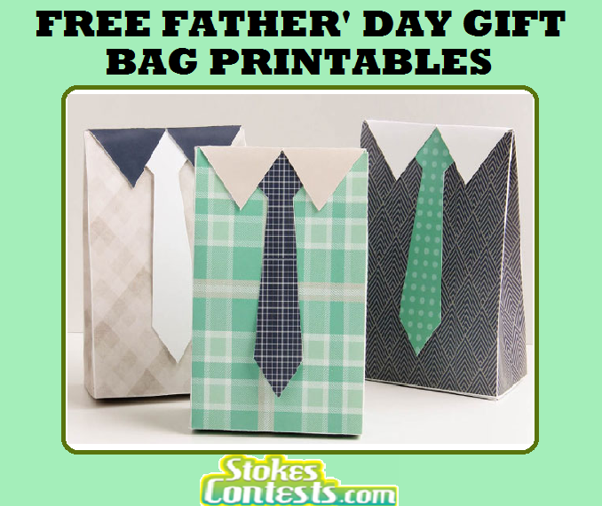 Image FREE Father's Day Gift Bags Printables