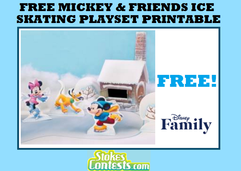 Image FREE Disney Mickey & Friends Ice Skating Playset Printable