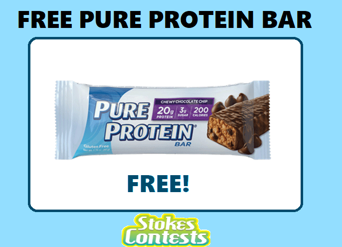 Image FREE Pure Protein Bar TODAY ONLY!
