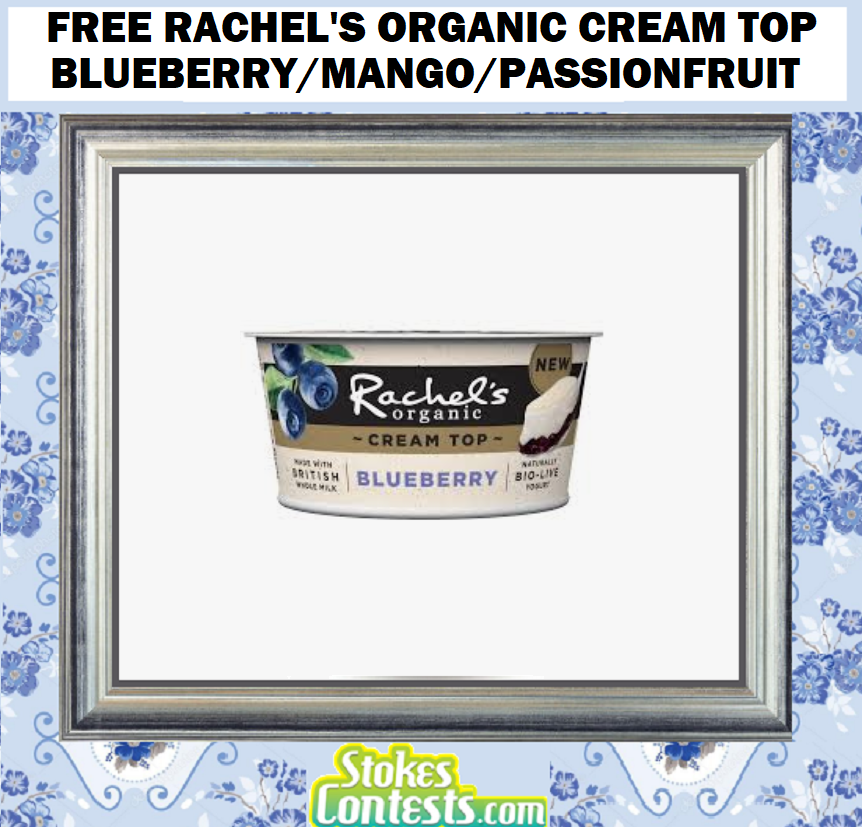 Image FREE Rachel's Organic Cream Top Blueberry/Mango/Passionfruit