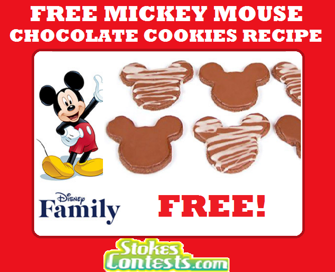 Image FREE Mickey Mouse Chocolate Cookies Recipe