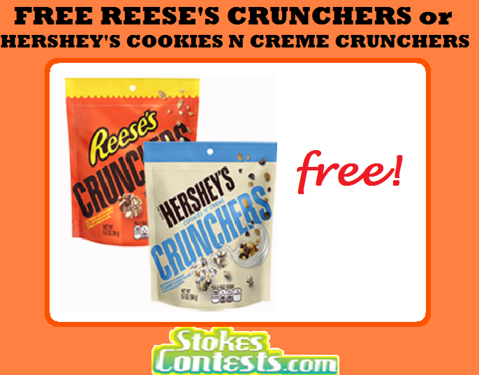 Image FREE Reese's Crunchers or FREE Hershey's Cookies N Crème Crunchers TODAY ONLY!