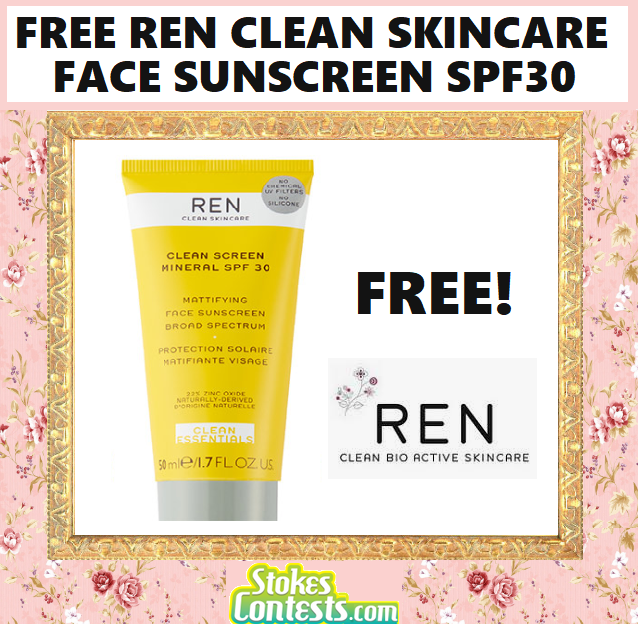 Image FREE REN Clean Skincare Face Sunscreen SPF30