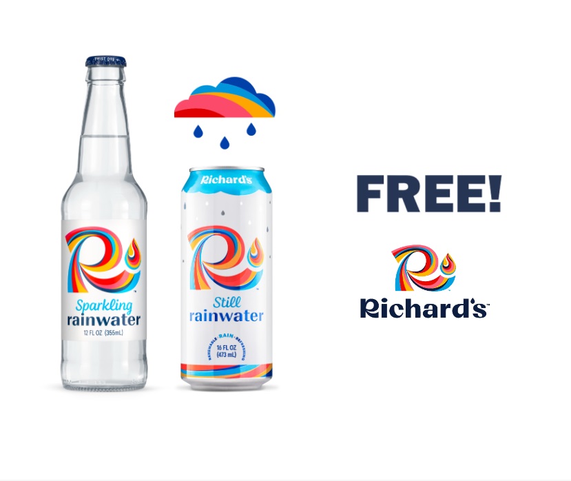 Image FREE Bottle or Can of Richard's Sparkling Rainwater