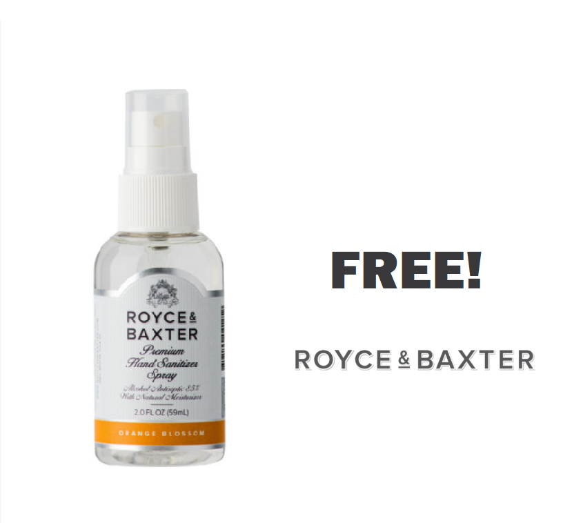 Image FREE Bottle of Royce & Baxter Hand Sanitizer