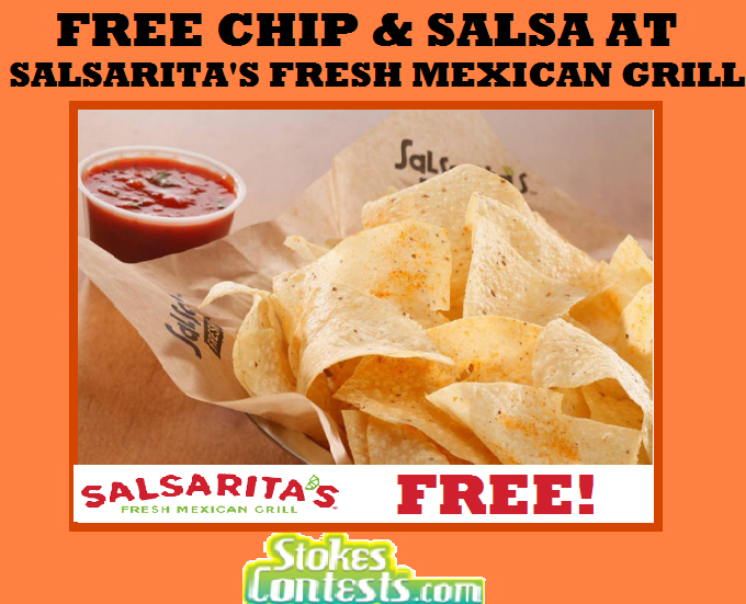 Image FREE Chips & Salsa at Salarita's Fresh Mexican Grill! TODAY ONLY!