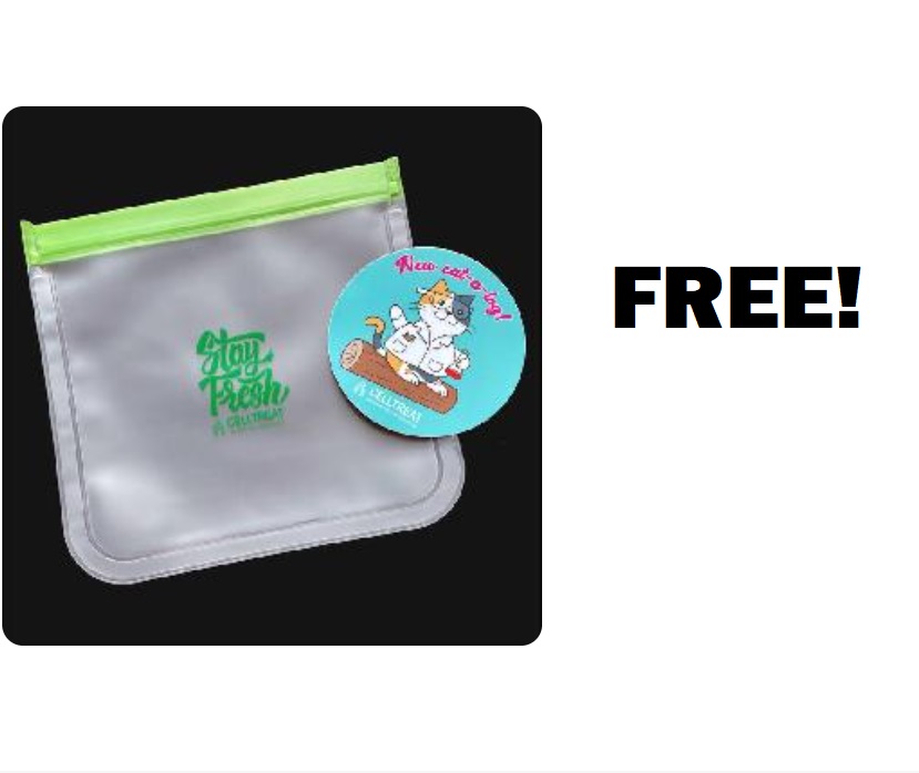 Image FREE Reusable Sandwich & Food Bag and Cat-a-log Sticker