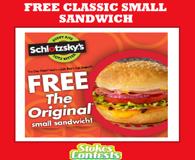 Image FREE Schlotzsky's Small Classic Sandwich Plus MORE FREE Sandwiches for EVERY Friend You Refer!!!