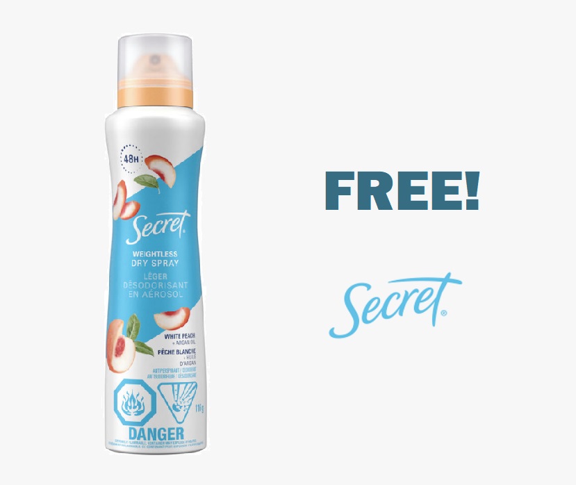 Image FREE Secret Weightless Antiperspirant Deodorant Dry Spray