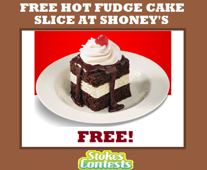 Image FREE Hot Fudge Cake Slice at Shoney's