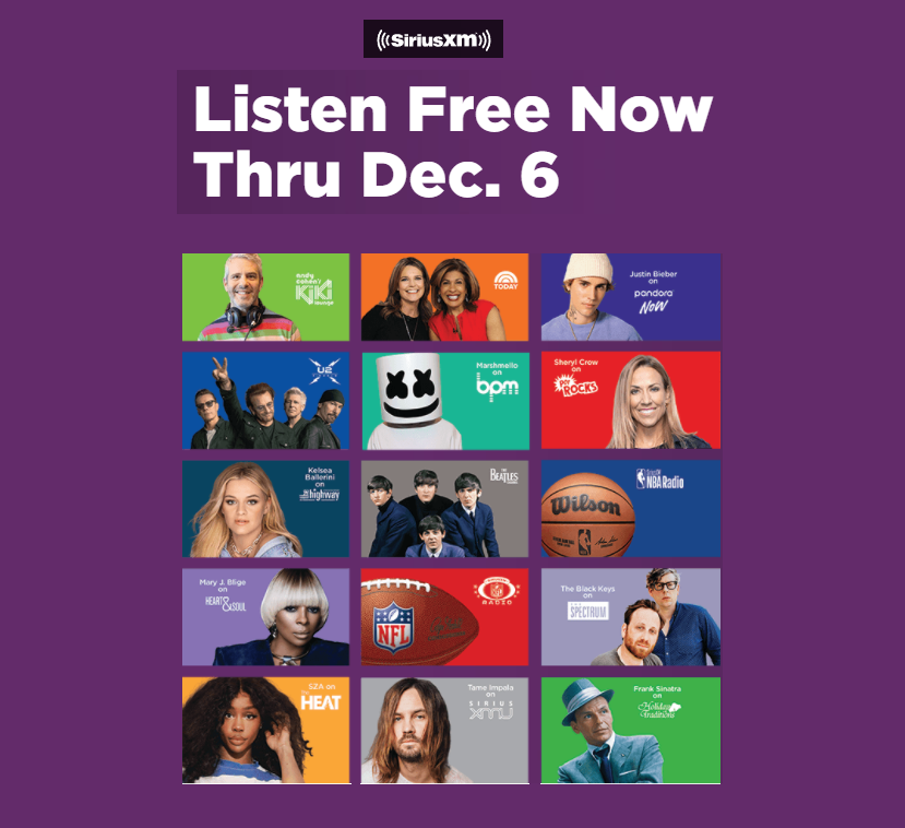 Image Sirius XM Listen for FREE!