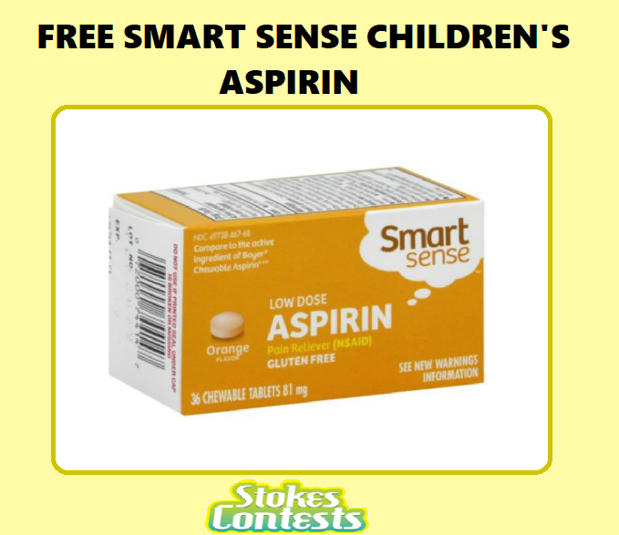 Image FREE Smart Sense Children's Aspirin TODAY ONLY!