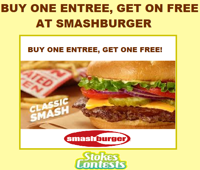 Image Buy one Entree, get one FREE at Smashburger