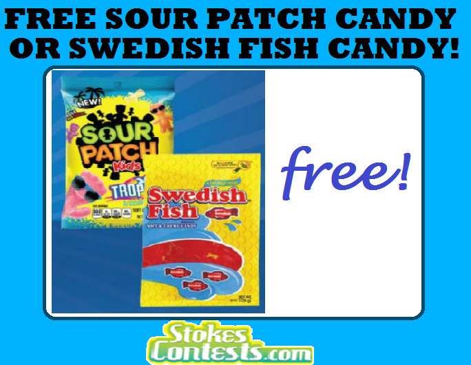 Image FREE Sour Patch Kids or Swedish Fish Soft & Chewy Candy TODAY ONLY!!