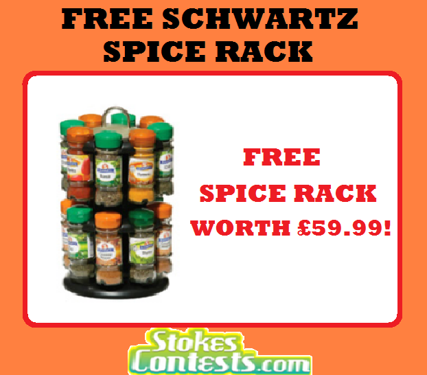 Image FREE Schwartz Spice Rack Worth £59.99!