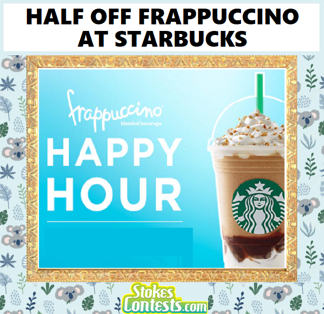 Image Half Off Frappuccinos Beverage at Starbucks Canada! TODAY!