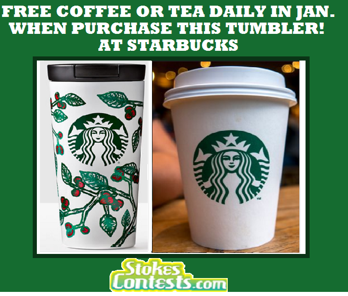 Image FREE Coffee or Tea DAILY In January at Starbucks! With This Tumbler
