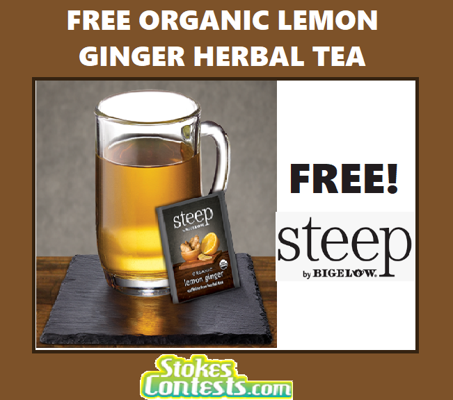 Image FREE Steep by Bigelow ORGANIC Lemon Ginger Herbal Tea