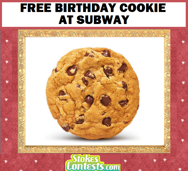 Image FREE Birthday Cookie at Subway