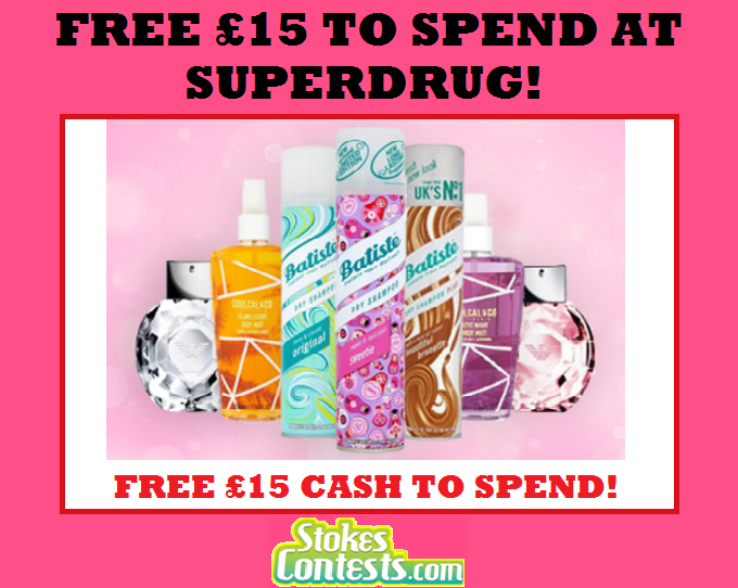 Image FREE £15 Cash to Spend at Superdrug!