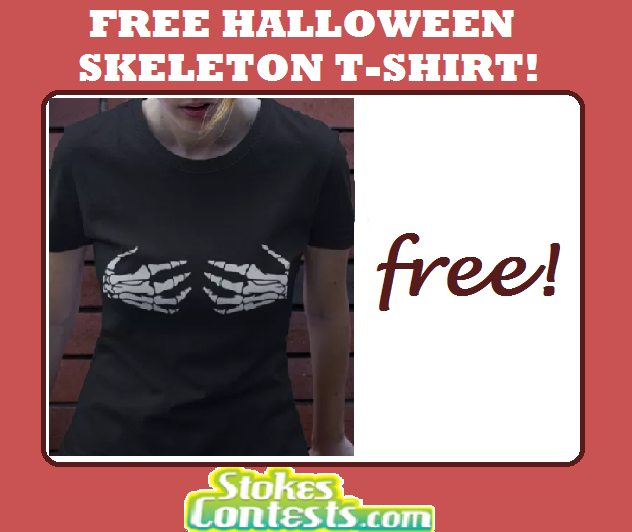 Image FREE Halloween Skeleton T-Shirt