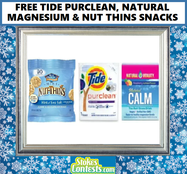 Image FREE Tide Purclean, Blue Diamond Nut Thins & Natural Vitality Magnesium Powder!