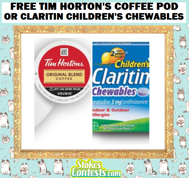 Image FREE Tim Horton’s Coffee Pod Or Claritin Children’s Chewables