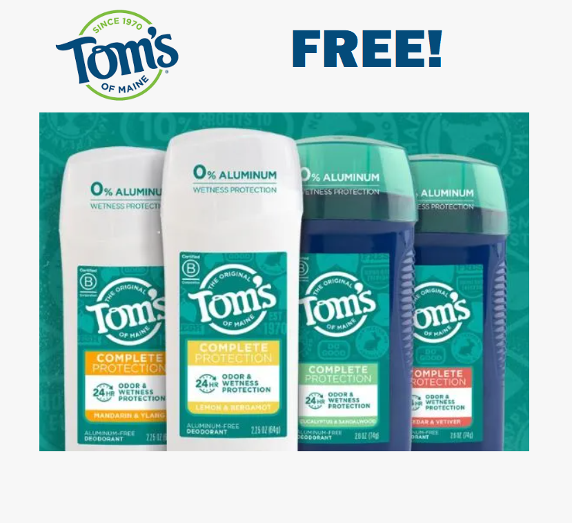 Image FREE Tom’s of Maine’s Aluminum-Free Natural Deodorant & FREE $10 Target Gift Card