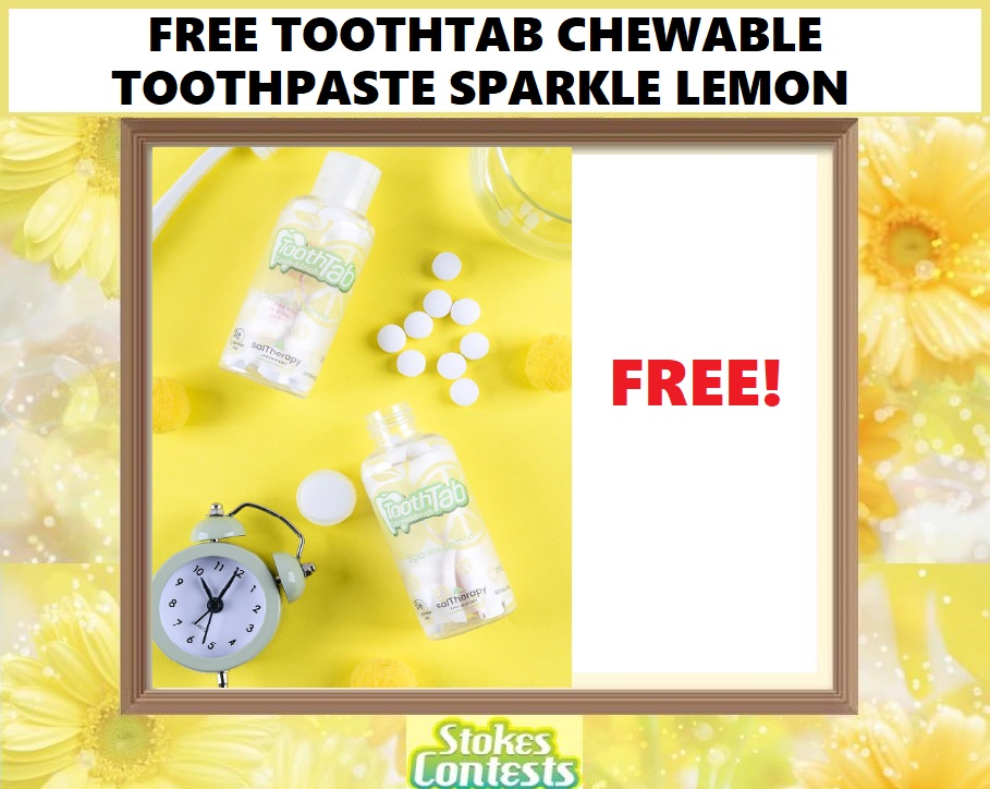 Image FREE ToothTab Chewable Toothpaste Sparkle Lemon