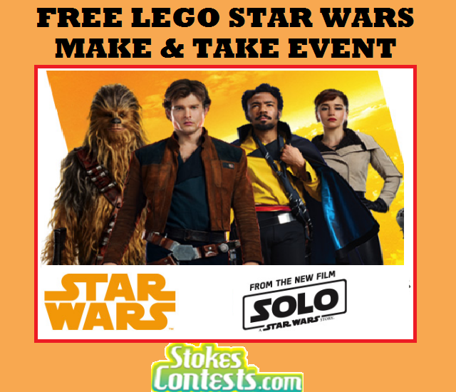 Image FREE LEGO Star Wars Make & Take Event Plus $5 Shopping Card@Toys R Us!