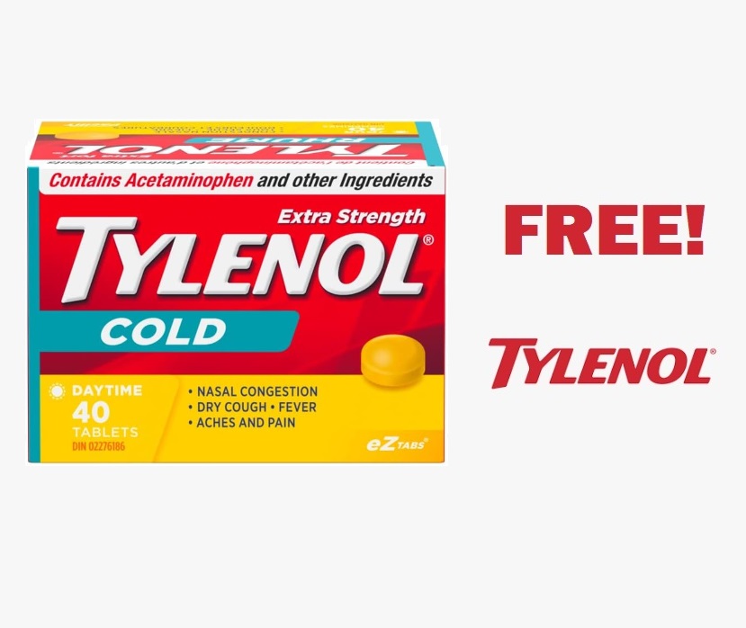 Image FREE Tylenol Extra Strength Cold eZ Tabs