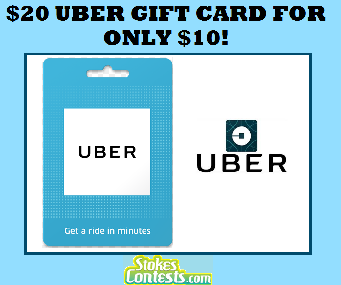 Image Get $20 Uber Gift Card for ONLY $10