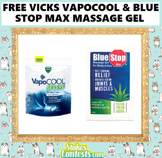 Image FREE Vicks Vapocool & FREE Blue Stop Max Massage Gel