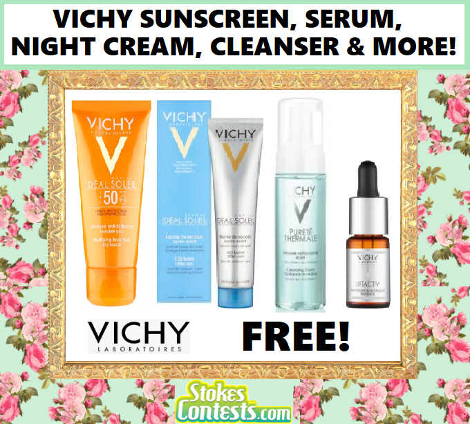 Image FREE Vichy Sunscreen, Night Cream, Serum, Cleanser & MANY MORE!