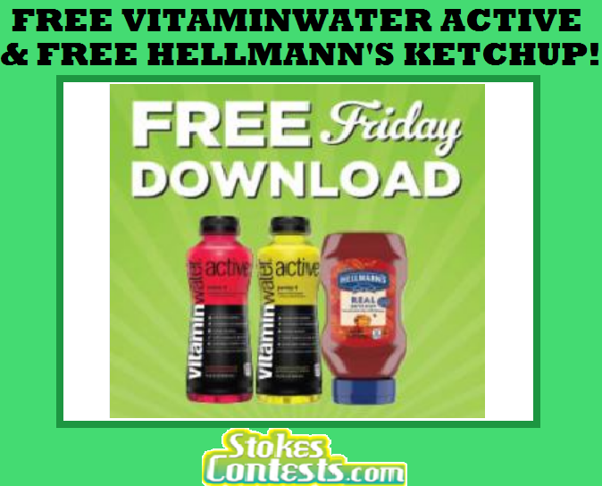 Image FREE Vitaminwater Active & FREE Hellmann's Ketchup! TODAY ONLY!