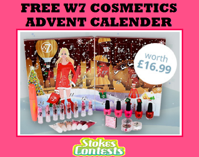 Image FREE W7 Cosmetics Advent Calender Worth £16.99