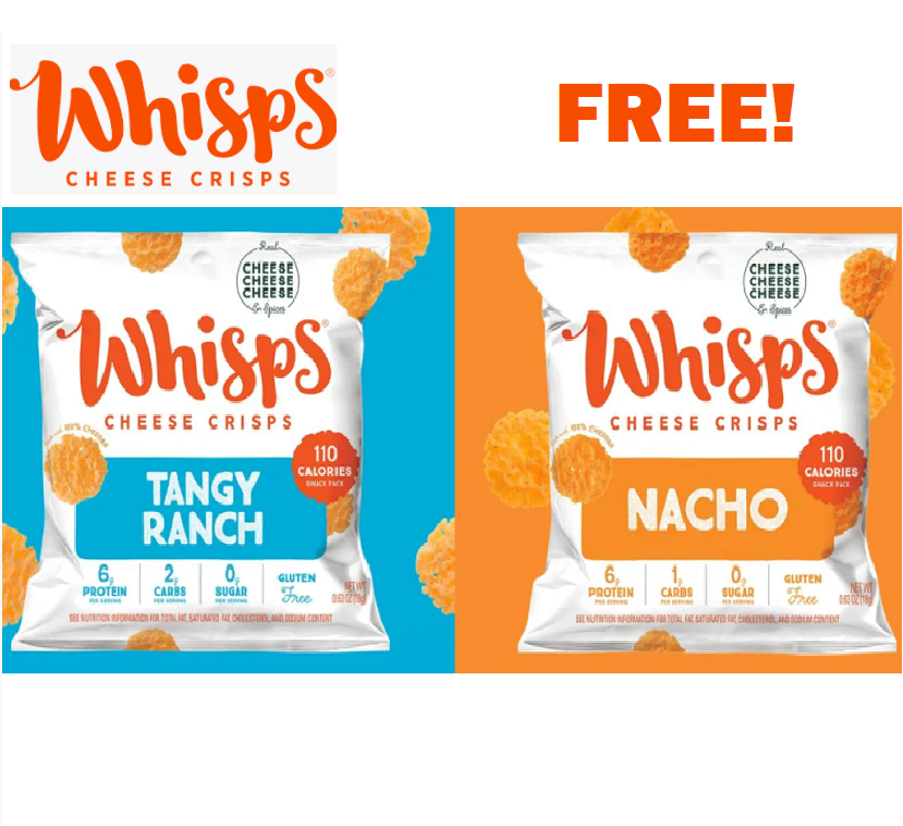 Image FREE Tangy Ranch & Nacho Whisps Cheese Crisps
