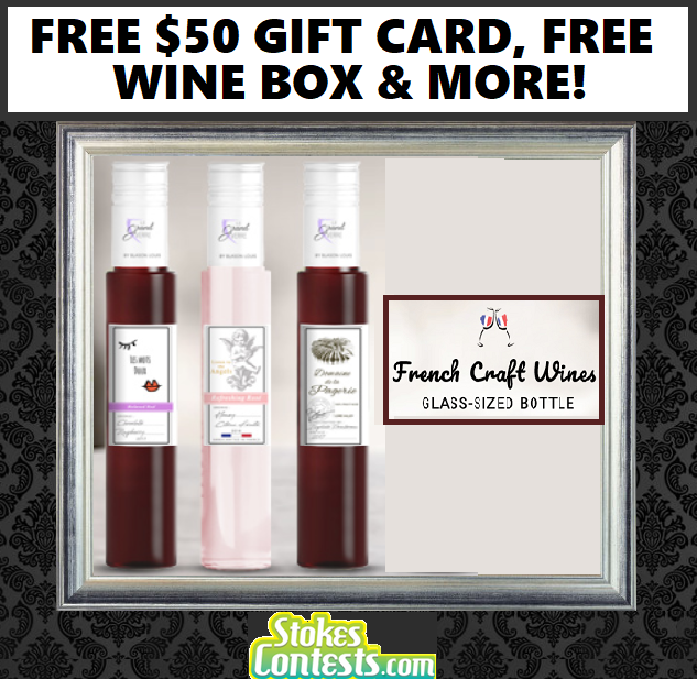 Image FREE $50 Gift Card, FREE Wine BOX, FREE Wine FOR A YEAR & MORE!