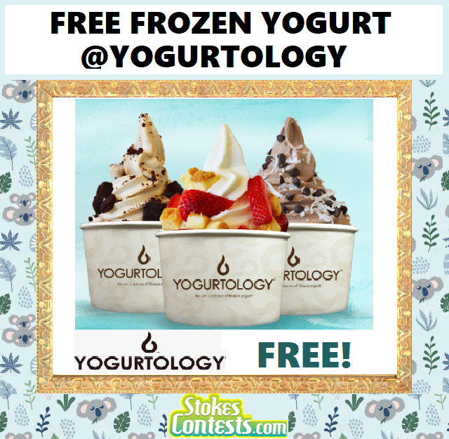 Image FREE Frozen Yogurt at Yogurtology TODAY!
