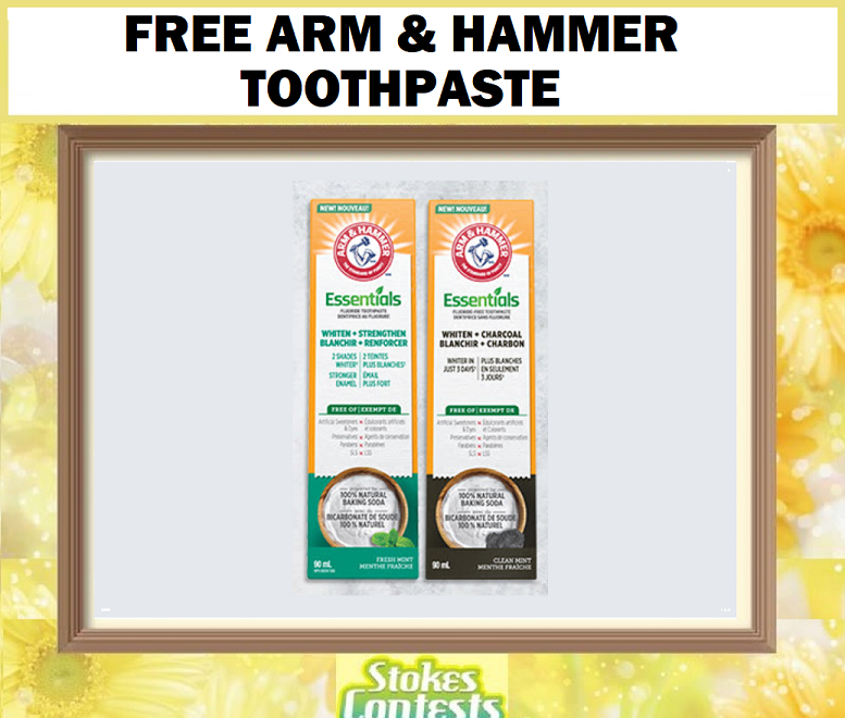 Image FREE Arm & Hammer Essentials Toothpaste!
