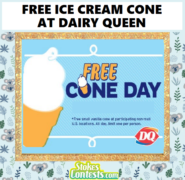 Image FREE Ice Cream Cone @Dairy Queen TODAY!