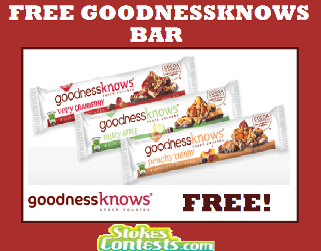 Image FREE Goodnessknows Bars TODAY ONLY!!