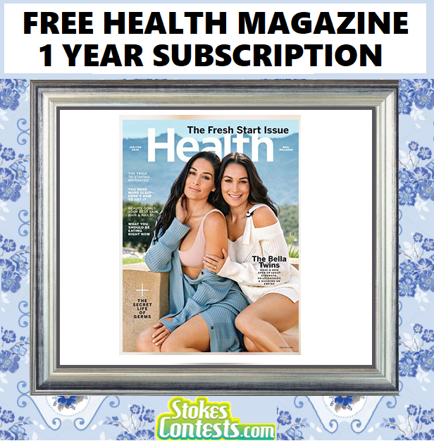 Image FREE Health Magazine 1 Year Subscription!