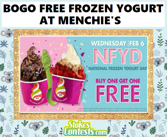 Image BOGO FREE Frozen Yogurt @Menchie's Canada