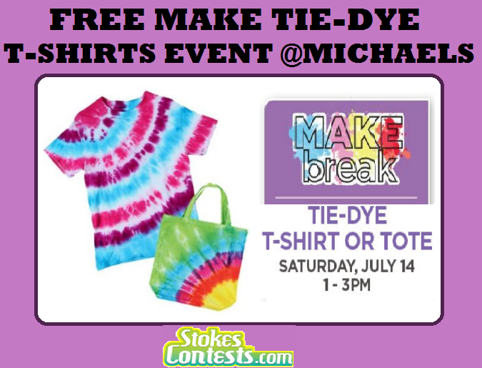 Image FREE Tie-Dye T-Shirt or Tote Event @Michaels