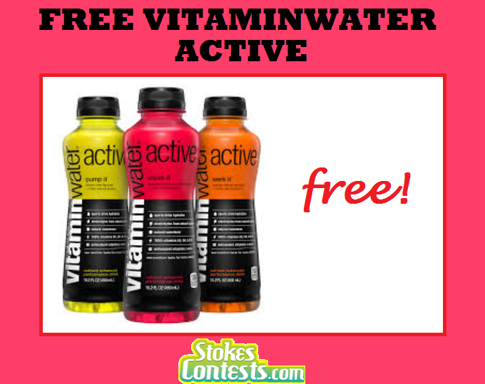 Image FREE VitaminWater Active! TODAY ONLY!
