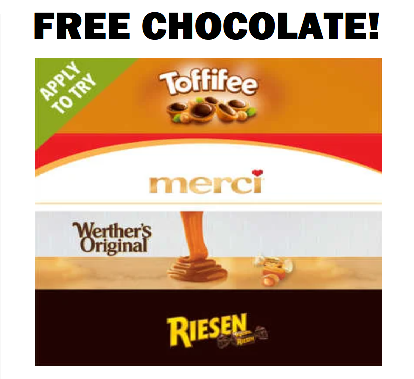 Image FREE Merci, Riesen, Toffifee, or Werther’s Chocolate
