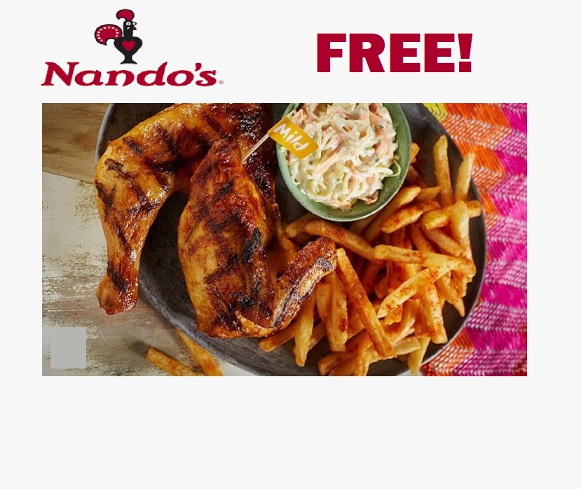 Image FREE ¼ Chicken at Nando's! TOMORROW!